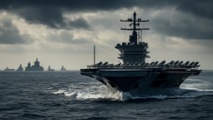 Chinese Fleet Moves Into Contested Waters as US Carrier Approaches in Tense Standoff