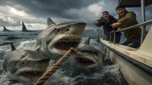 Fishermen Notice Eerie Silence Before Orcas and Sharks Circle Their Boat