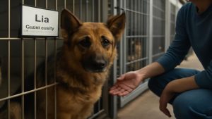German Shepherd Rescue Dog Lila Stepped Out Smelling of Antiseptic and Fear