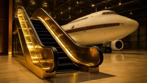 Qatar’s Royal Family owns a $400M aircraft fleet – but their gold escalator steals the show