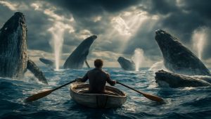 Rower Surrounded by Nearly 1,000 Whales Describes the Eerie Silence First