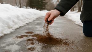 This Kitchen Staple Melts Ice Faster Than Salt Without Destroying Your Concrete